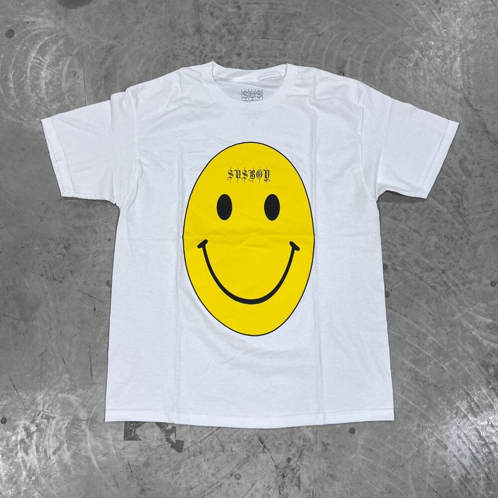 NEW SUS BOY LIL PEEP SMILEY FACE TEE SZ LARGE